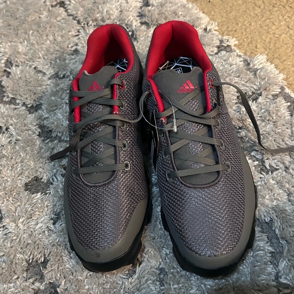 NEW Adidas Crossflex Men's Golf Shoes Iron / Black Red Size Size 8.5 Q46613 NWT - Picture 6 of 11